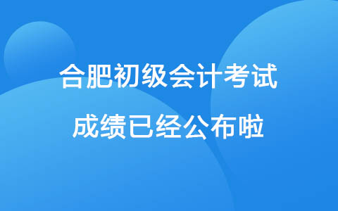 2022年合肥初级会计考试成绩已经公布啦！