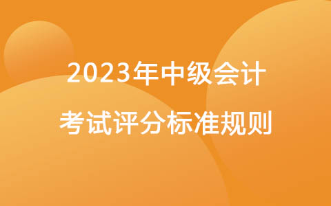 2023年中级会计考试评分标准规则